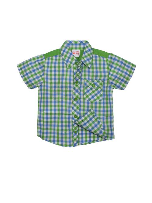 kids checkered cotton blend shirt - 21188251 - Very Small Image - 1