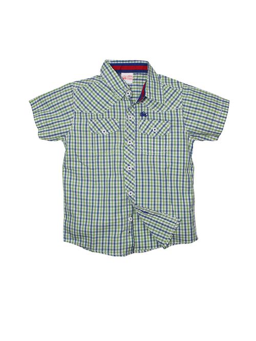 kids checkered cotton blend shirt - 21188259 - Very Small Image - 1
