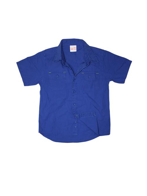 kids solid casual shirt - 21188261 - Very Small Image - 1