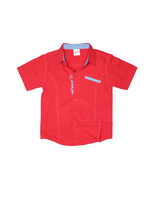 kids solid casual shirt - 21188265 - Very Small Image - 1