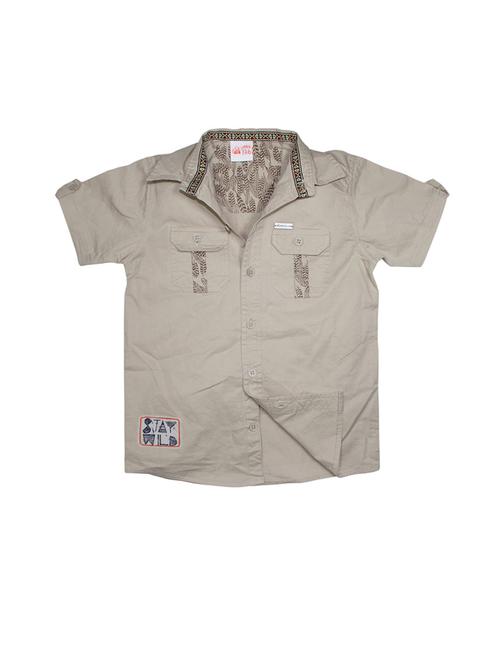 grey cotton blend shirt - 21188269 - Very Small Image - 1
