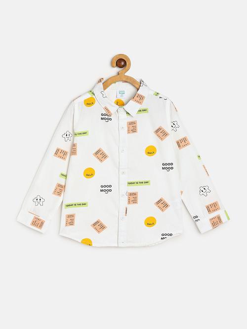 kids printed cotton blend shirt - 21188291 - Very Small Image - 1