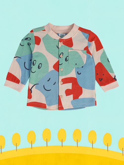 kids printed cotton blend shirt - 21188305 - Very Small Image - 1