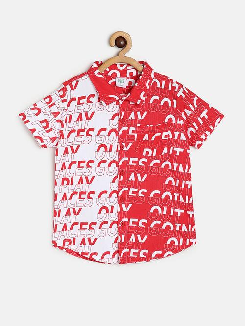 kids printed cotton blend shirt - 21188316 - Very Small Image - 1