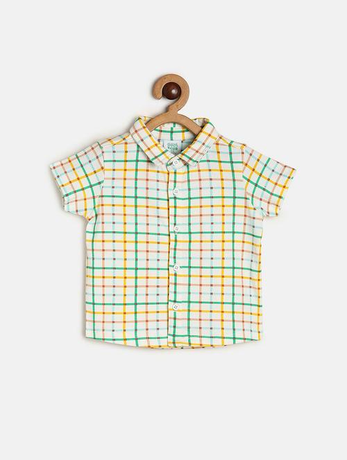 kids checkered cotton blend shirt - 21188317 - Very Small Image - 1