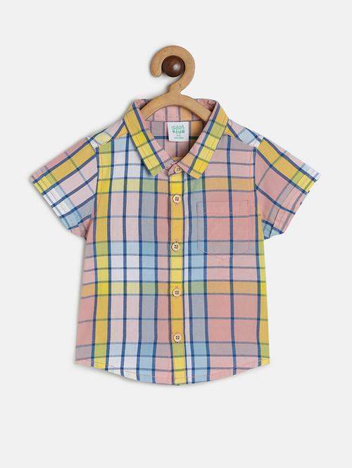 kids checkered cotton blend shirt - 21188318 - Very Small Image - 1