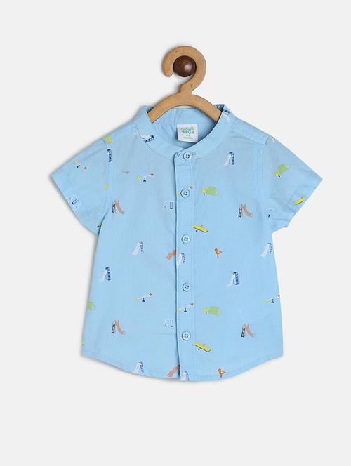 kids printed cotton blend shirt - 21188319 - Very Small Image - 1