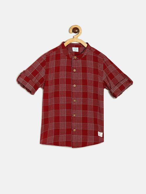kids checkered cotton blend shirt - 21188322 - Very Small Image - 1