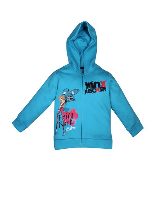 teal cotton front print sweatshirt - 21188353 - Very Small Image - 1