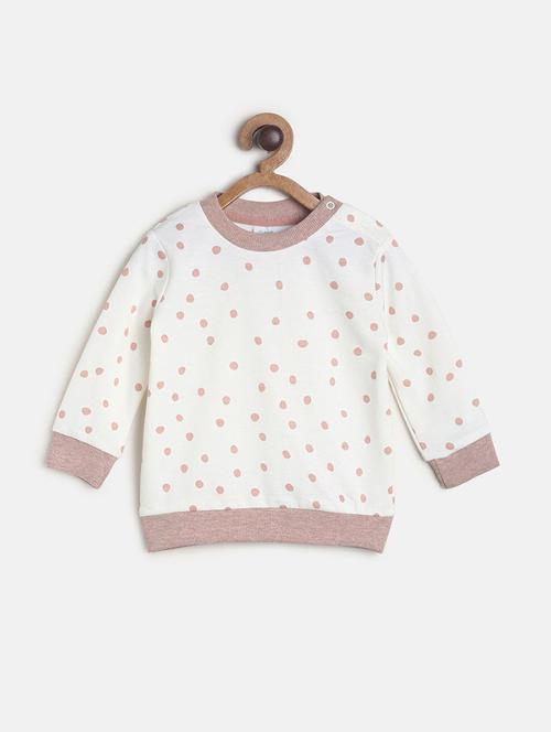 white cotton front print sweatshirt - 21188393 - Very Small Image - 1