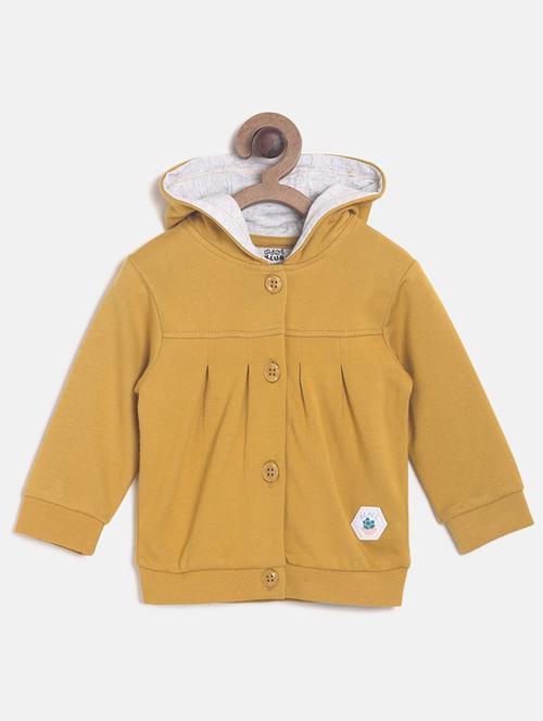 mustard cotton front print sweatshirt - 21188439 - Very Small Image - 1