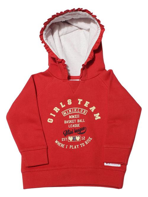 red cotton front print sweatshirt - 21188468 - Very Small Image - 1