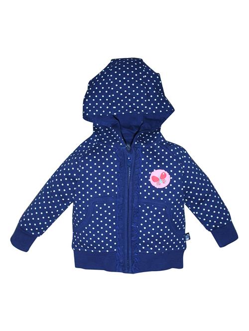 navy blue cotton front print sweatshirt - 21188478 - Very Small Image - 1