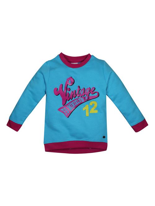 blue cotton front print sweatshirt - 21188481 - Very Small Image - 1