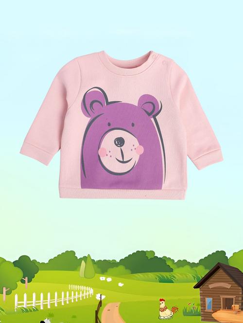 pink cotton front print sweatshirt - 21188496 - Very Small Image - 1