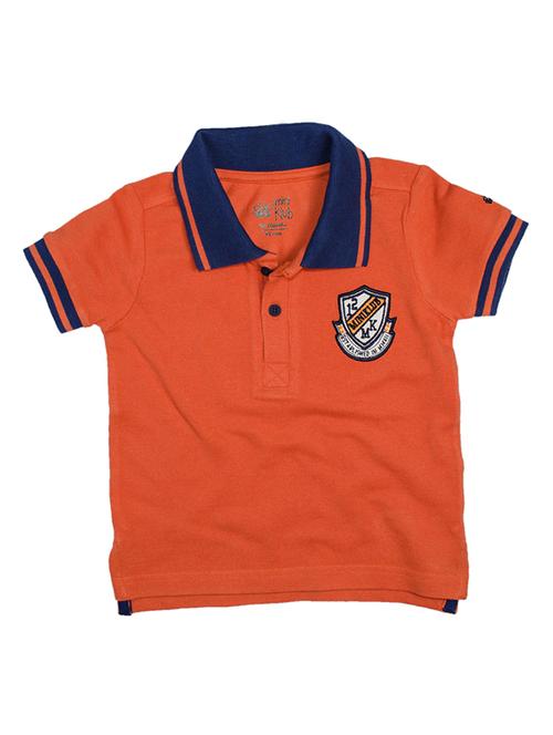 orange cotton blend polo t-shirt - 21188568 - Very Small Image - 1