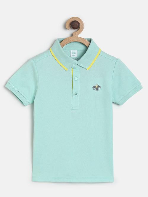 kids polo neck solids t-shirt - 21188818 - Very Small Image - 1