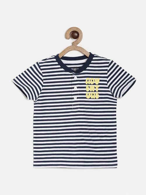 kids striped navy blue t-shirt - 21189117 - Very Small Image - 1