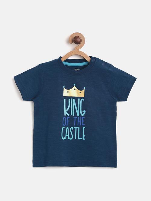 kids round neck typographic printed t-shirt - 21189255 - Very Small Image - 1