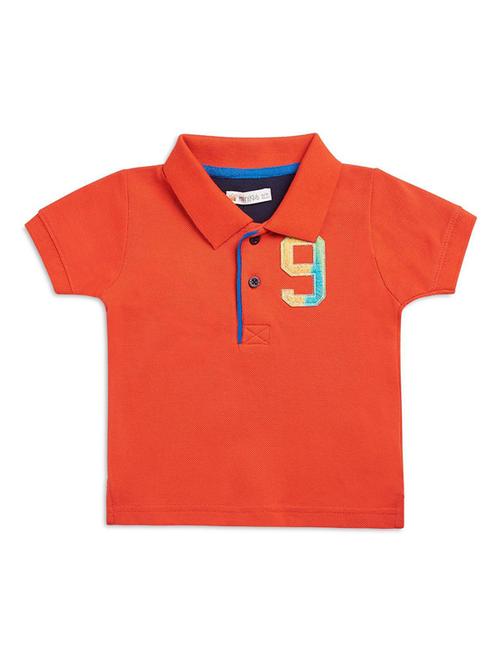 kids polo neck solids t-shirt - 21189320 - Very Small Image - 1