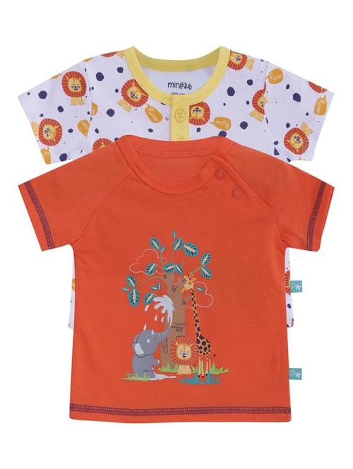 orange cotton blend tshirt - 21189407 - Very Small Image - 1