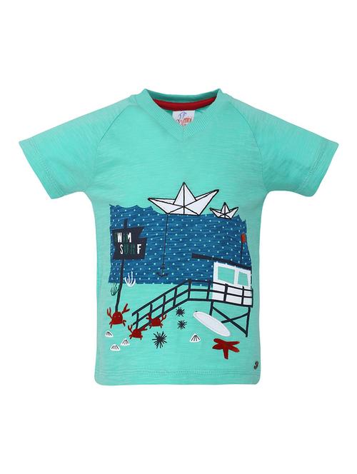 kids v neck printed t-shirt - 21189674 - Very Small Image - 1