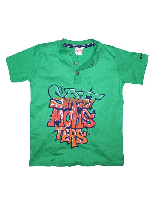 boy's henley neck printed t-shirt - 21189687 - Very Small Image - 1
