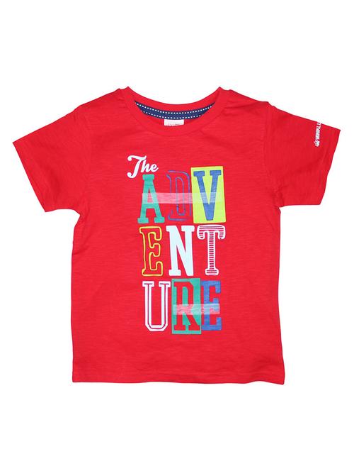 kids front print cotton blend t-shirt - 21189692 - Very Small Image - 1