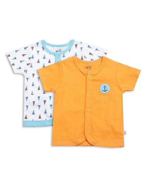 orange cotton blend tshirt - 21189764 - Very Small Image - 1