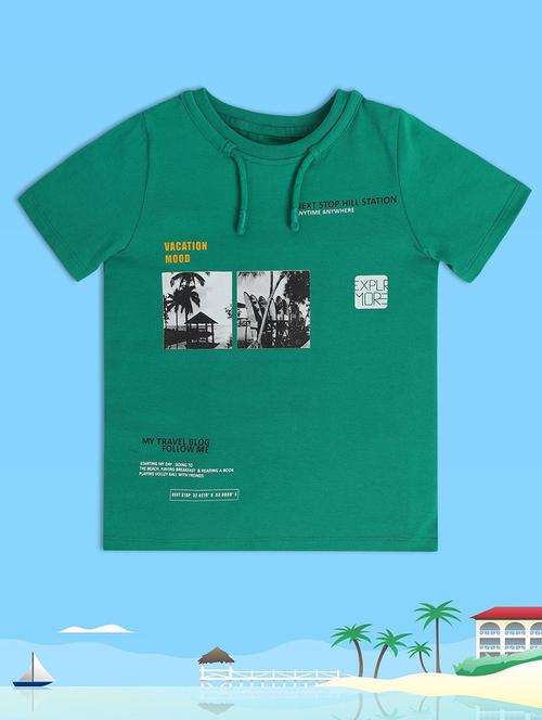 kids round neck printed t-shirt - 21189990 - Very Small Image - 1