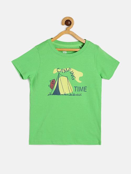 green colored cotton t-shirt - 21190174 - Very Small Image - 1