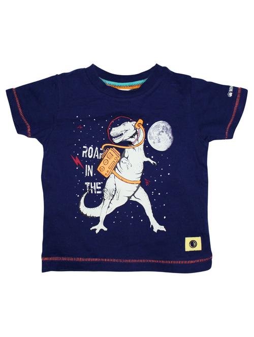 navy blue cotton blend t-shirt - 21190248 - Very Small Image - 1