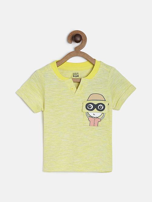 yellow printed cotton t-shirt - 21190400 - Very Small Image - 1