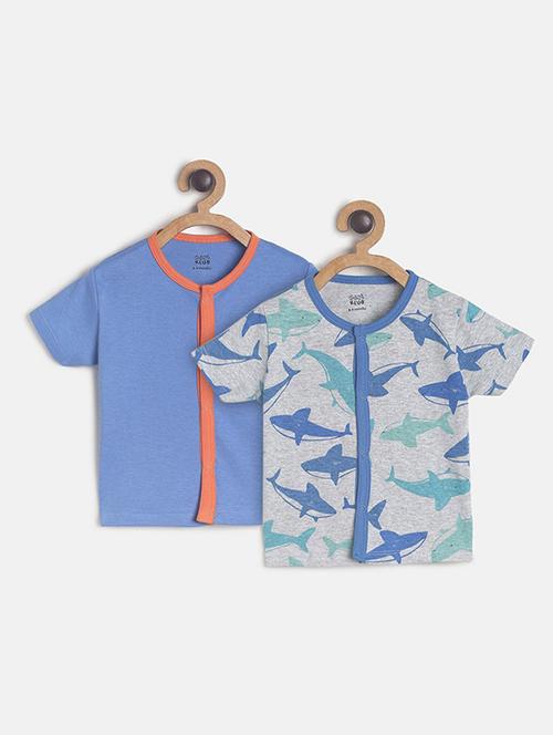 kids pack of 2 cotton t-shirt - 21190419 - Very Small Image - 1