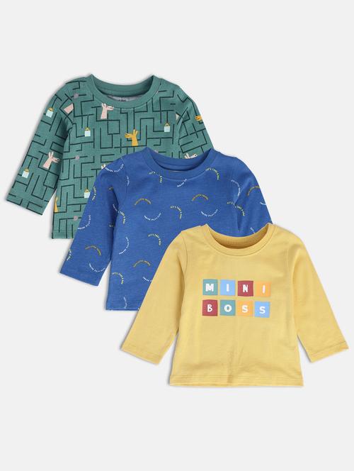 kids pack of 3 cotton t-shirt - 21190445 - Very Small Image - 1