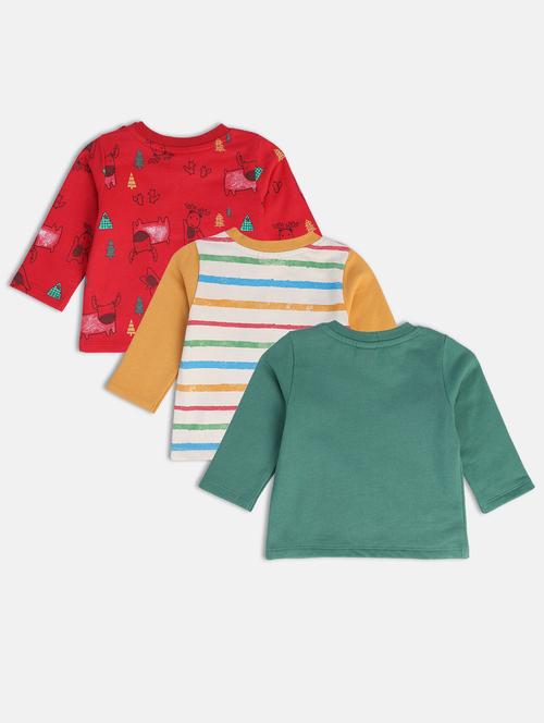 kids pack of 3 cotton t-shirt - 21190450 - Very Small Image - 1