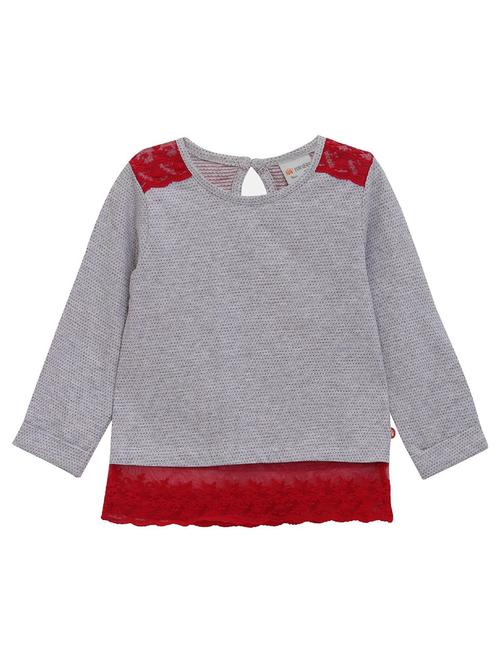girls round neck cotton tee - 21190967 - Very Small Image - 1
