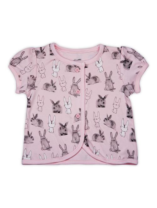 pink printed round neck tee - 21190979 - Very Small Image - 1