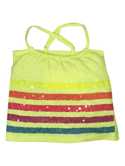 yellow cotton blend regular tee - 21191009 - Very Small Image - 1