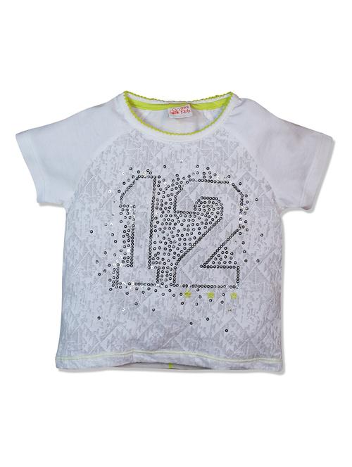 white cotton blend regular tee - 21191011 - Very Small Image - 1