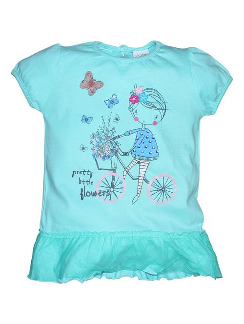light blue cotton blend regular tee - 21191115 - Very Small Image - 1
