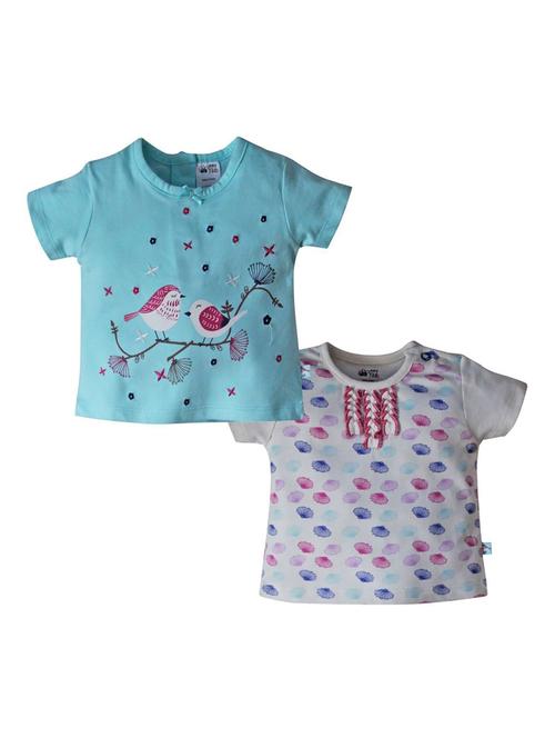 pack of 2 multi colored cotton blend regular tee - 21191136 - Very Small Image - 1