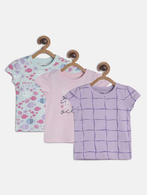 pack of 3 multi colored cotton regular tee - 21191176 - Very Small Image - 1