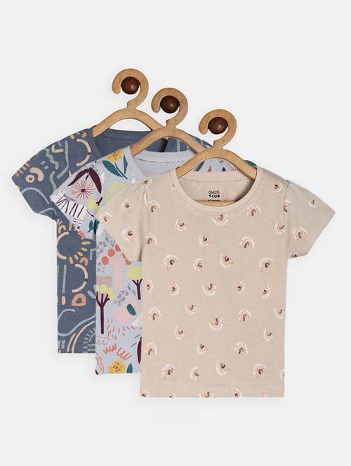 pack of 3 multi colored cotton regular tee - 21191206 - Very Small Image - 1