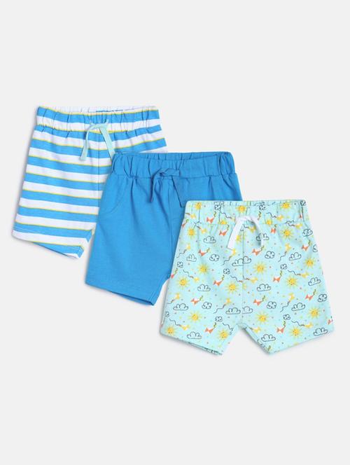 kids pack of 3 mid rise shorts - 21191292 - Very Small Image - 1