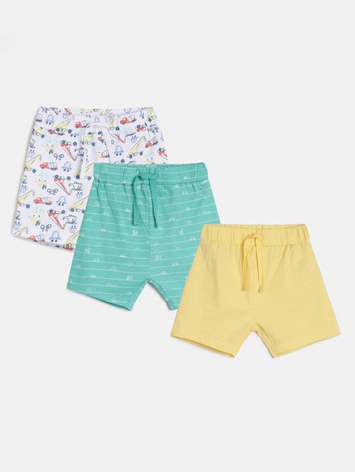 kids pack of 3 mid rise shorts - 21191298 - Very Small Image - 1
