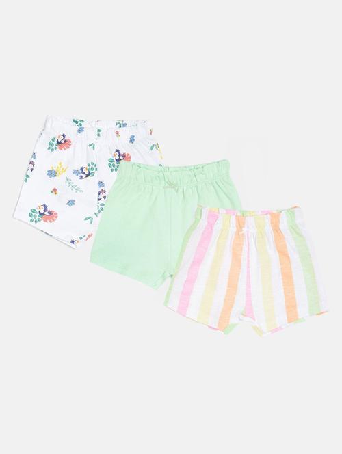 kids pack of 3 mid rise shorts - 21191325 - Very Small Image - 1