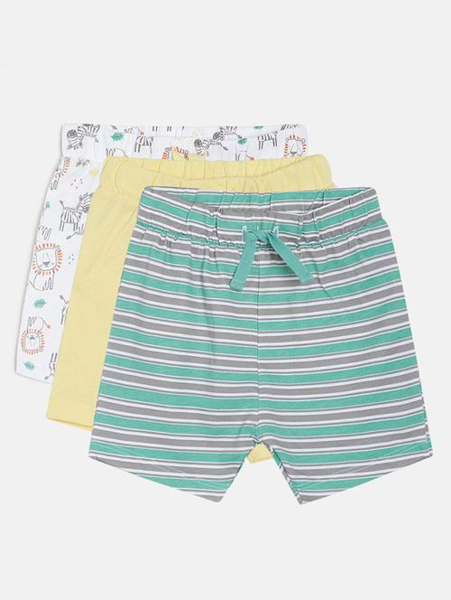 kids pack of 3 mid rise shorts - 21191336 - Very Small Image - 1