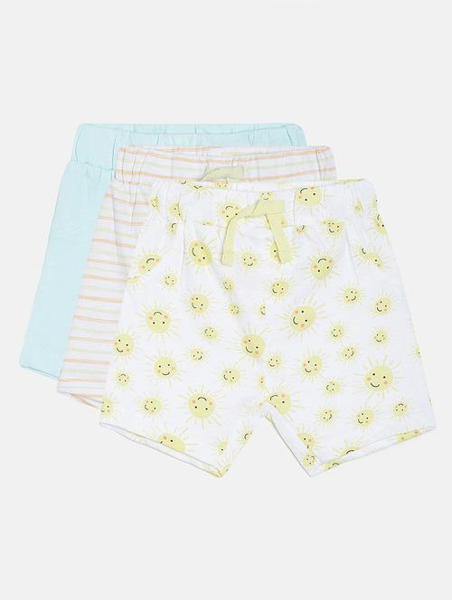 kids pack of 3 mid rise shorts - 21191338 - Very Small Image - 1