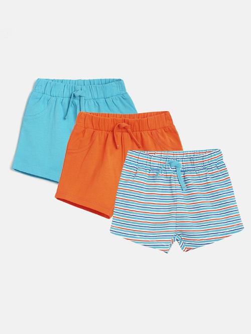kids pack of 3 mid rise shorts - 21191398 - Very Small Image - 1